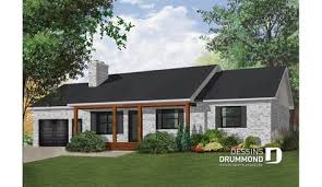 Decouvrez Le Plan 4240 Gentillane Qui Vous Plaira Pour Ses 3 Chambres Et Son Style Americain Ranch House Exterior Ranch Style House Plans Affordable House Plans
