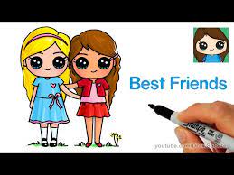 How To Draw Two Best Friends Step By Step Kids and beginners alike can now draw a great looking best friends.pinky promises have. how to draw two best friends step by step