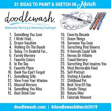 Maybe you would like to learn more about one of these? Art Challenges Monthly Watercolor Drawing Challenge Doodlewash
