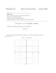 Stephen lange » precalculus worksheets. Evaluating Logarithms Worksheet Precalculus