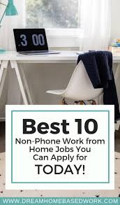Are You Looking For A Job That You Can Work At From Home And Not Have To Use The Phone Here Are 10 Great Working From Home Work From Home Jobs