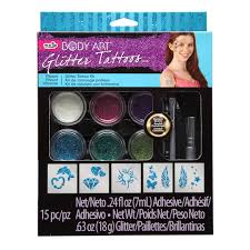 Glitter tattoo pro kit business set with case + stencils w/dvd new 452 pcs party. Tulip Body Art Glitter Tattoo Kit