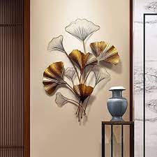 Entrance Wall Decoration Creative Hanging Iron Pendant Wall Decoration Ginkgo Leaf Decoration Wall Metal Wall Art Decor Wall Decor Contemporary Metal Wall Art