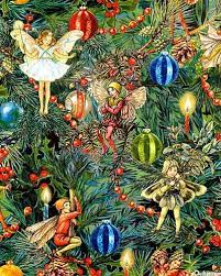 Cecely Barker Flower Fairies Christmas Fabric Flower Fairies Christmas Fairy Flower Fairy