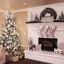 White Brick Fireplace Love My Living Room Christmas View Christmas Mymerrymon Holiday Decor Classic Christmas Decorations Budget Friendly Decor