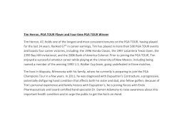 Hooked on facts.com is the. Four Time Pga Tour Winner Tim Herron Teams Up With Endo Pharmaceuticals