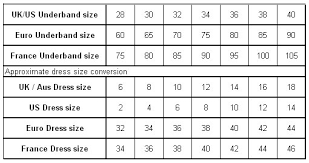 12 Bra Size Conversion Chart China Bra Size Conversion
