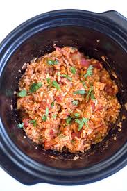 Serve on tostada shells and garnish with chopped cilantro and onions. chicken enchilada slow cooker soup Slow Cooker Mexican Rice Spanish Rice Gal On A Mission