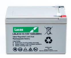 Batterie Plomb étanche Stationnaire Lucas VRLA AGM LSLA12-12 12V 12Ah.