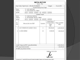 Contoh berita acara pengembalian barang format 768 x 1024. Faktur Pajak Dan Nota Retur Ppt Download
