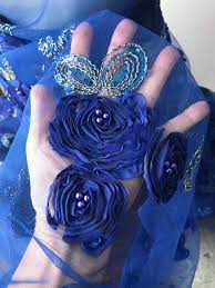 Browse our 32 royal blue and silver wedding ideas for the perfect decor. Cobalt Blue Lace Fabric 3d Flowers Bodikian Textiles