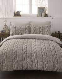 cable knit duvet cover yatak sweet home ev icin