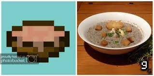 Gourmet Gaming Minecraft Mushroom Stew Is It A Stew Is It A Mushroom Stew Geek Food Stuffed Mushrooms