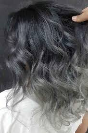 With only a splash of black, the silvery grey locks extend to the lower back. 15 Try Grey Ombre Hair This Season Lovehairstyles Com