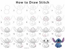 How To Draw Stitch Step By Step Pictures Cool2bkids Stitch Drawing Disney Drawing Tutorial Lilo And Stitch Drawings ✍️dm for $ features/business follow and tag @drawing_tutors to be featured.