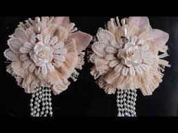 Gorgeous shabby chic fabric flowers. Shabby Chic Flower Tutorial Youtube Cute766