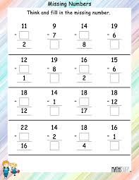 Complete the given number sequence 1 004; Fill The Missing Numbers Math Worksheets Mathsdiary Com