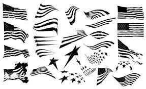 Black Silhouette American Flag Vector American Flag Vector Pack American Flag Drawing Flag Vector American Flag Art