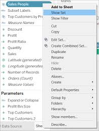 Create Sets Tableau
