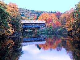 Scenic Reflections Covered Bridges Bridge Wallpaper New England