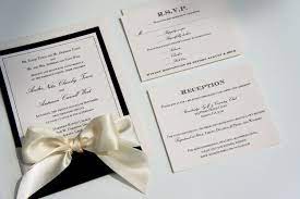 Elegant Traditional Black And White Ivory Classic Ribbon And Bow Wedding Ivory Wedding Invitations Black Tie Wedding Invitations Wedding Invitation Inspiration