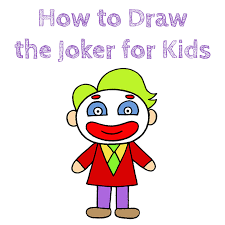 Here's a tutorial on how to draw a boy with the help of the word boy. How To Draw The Joker For Kids How To Draw Easy