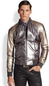 Versace Gold Metallic Leather Jacket Leather Jacket Versace Leather Jacket Leather Jacket Men