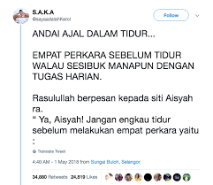 Masuk ke tempat tidurnya pada setiap malam, baginda akan. Ajal Dalam Tidur Ini 4 Perkara Perlu Dibuat Sebelum Tidur Walau Sesibuk Mana Pun Kita