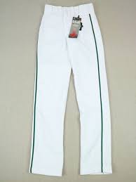 Easton Youth Baseball Pants White Green Piped Welt Pockets Softball Size Medium Easton Piped Pants Pants Baseball Pants