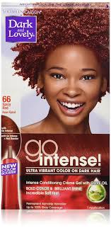 Since auburn is a balance of red when you lift dark hair, it'll automatically have red tones that'll shine through, says robinson. Buy Softsheen Carson Dark And Lovely Go Intense Ultra Vibrant Color On Dark Hair Spicy Red 66 Packaging May Vary In Cheap Price On Alibaba Com