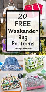 20 Free Weekender Bag Patterns Tutorials And Diy Sewing Projects Sew These Large Travel Overnight Weekender Bag Pattern Diy Sewing Projects Diy Bags No Sew