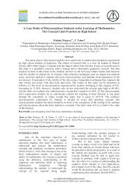 33 full pdfs related to this paper. Pdf A Case Study Of Misconceptions Students In The Learning Of Mathematics The Concept Limit Function In High School