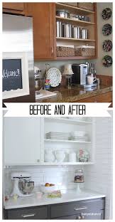 Kitchen cabinet makeover with only paint. Kitchen Cabinet Colors Before After The Inspired Room