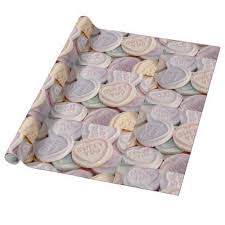 Love Hearts Sweets Wrapping Paper Zazzle Com Love Heart Sweets Wrapping Paper Crafts Wrapping Paper Design