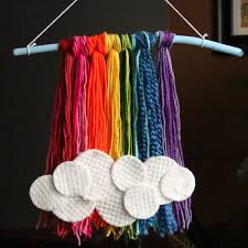 To make a macrame wall hanging you will need a dowel to attach your cords. Yarn Rainbow Wall Hanging Craft For Kids Happy Hooligans