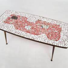 Brass And Mosaic Coffee Table By Berthold Muller Oerlinghausen Mosaic Coffee Table Stone Mosaic Tile Pretty Tiles