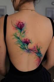 Watercolor Spine Tattoo