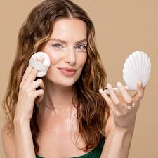 EcoTools Sea Gems Pearl Powder Puff + Case, 2 Piece Set