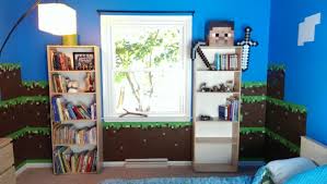 Gamer graffiti wall decal custom personalized boys room decor sticker video game room art roblox fortnight grand theft pixel party minecraft. Minecraft Bedroom Ideas For Boys Design Corral