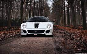 Stunning White Ferrari Hd Desktop Wallpaper Wallzine Com Gto Car White Ferrari Ferrari 599
