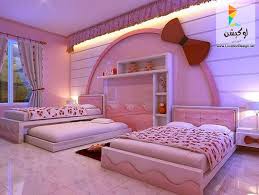 أحدث الوان و دهانات ورسومات غرف نوم اطفال بنات باللون البمبي الوردي لوكشين ديزين نت Hello Kitty Bedroom Decor Hello Kitty Rooms Girls Room Design