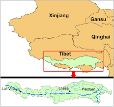 Map of the Yarlung Zangbo River within China. Middle reach of the... |  Download Scientific Diagram