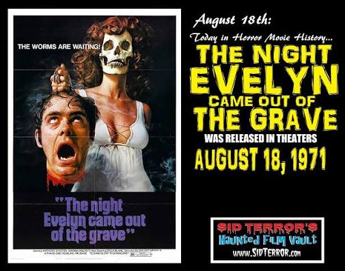 🪦On July 28, 1972 “The Night Evelyn Came Out of the Grave” was released in  the United States! First released in Italy in August of 1971, it was  directed by Emilio Miraglia (