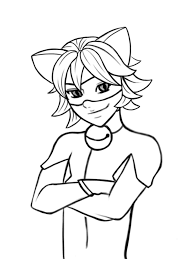 Ladybug and chat noir coloring pages. Ladybug And Cat Noir Coloring Pages Print For Free