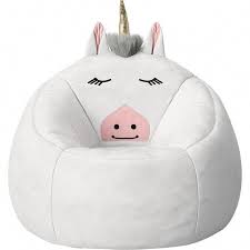 Character Bean Bag Pouf White Unicorn Pillowfort In 2020 Girls Bedroom Unicorn Bean Bag Chair Kids Unicorn Bedroom