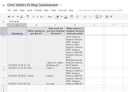 Excel's survey feature lets you create a basic structure of a survey. Using Google Docs Data Explorer And Powerpivot For Questionnaires
