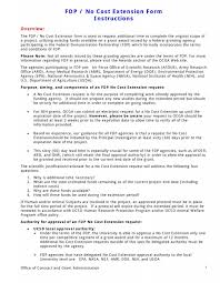 FDP / No Cost Extension Form Instructions - Blink