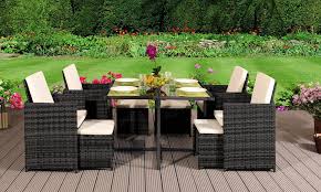 Cube rattan garden furniture set chairs sofa table outdoor patio. Presale Cube Rattan Garden Furniture Set Chairs Sofa Table Patio Wicker 8 Seater Ebay