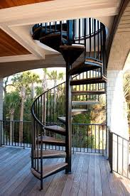 Going up to the front deck. Outdoor Spiral Staircase Designs To Complement The House Exterior
