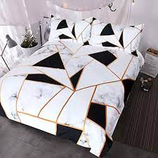 4.6 out of 5 stars. Blessliving Marble Print Bedding White And Black Geometric Marble Duvet Cover 3 Pieces Elegant Faux Rose Gold Bed Sets Queen Buy Online In Bahamas At Bahamas Desertcart Com Productid 91018021